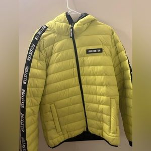 Hollister neon yellow puffer
